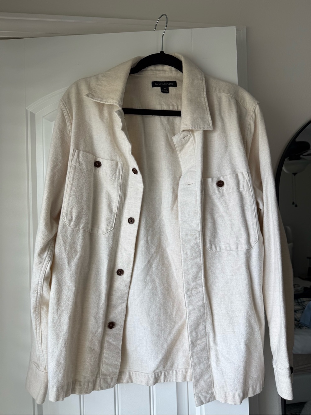 Banana Republic Off-White Lightweight Shirt Jacket